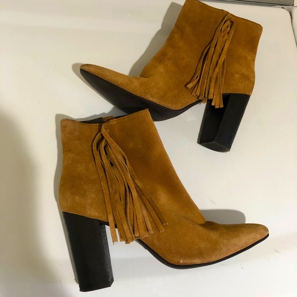 ASOS Shoes - ASOS Park Lane Fringe Suede Boots 8.5